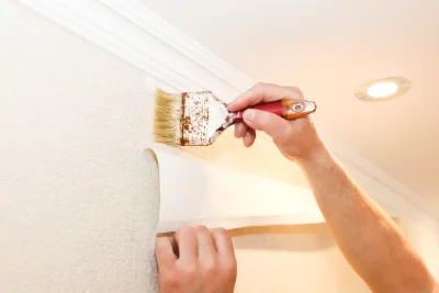 Pose de papier peint à Jarnosse — revêtements muraux et toiles de verre